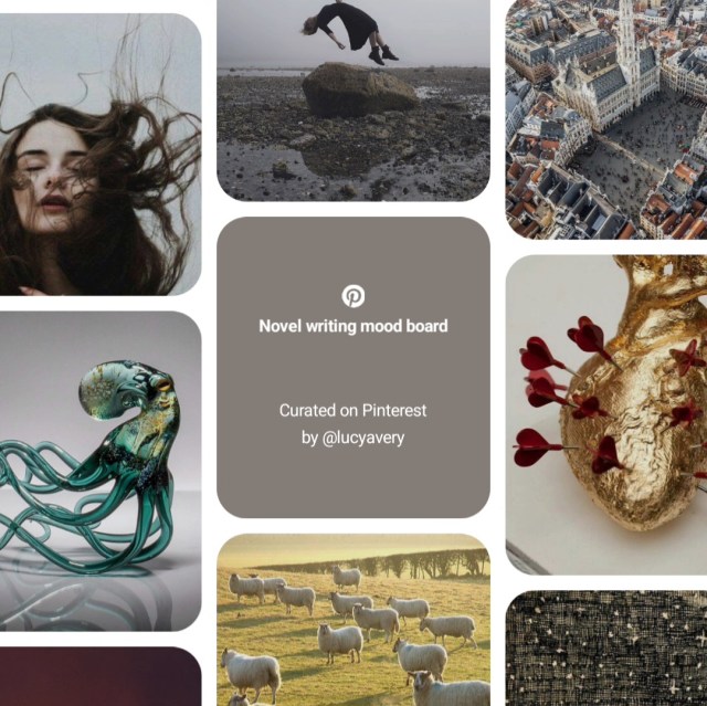 A selection of images from a Pinterest mood board